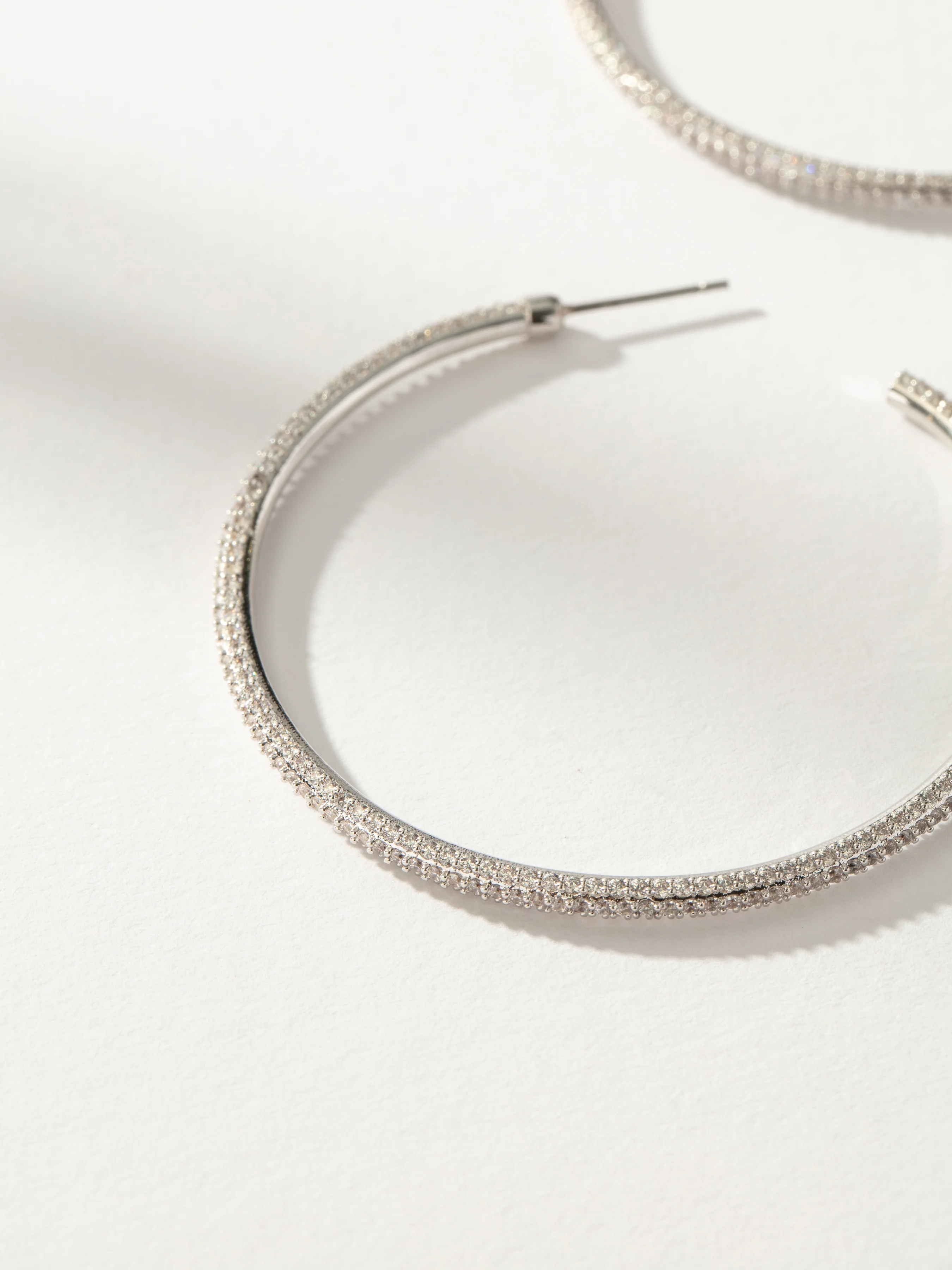 Attention Pavé Hoop Earrings - Image 8