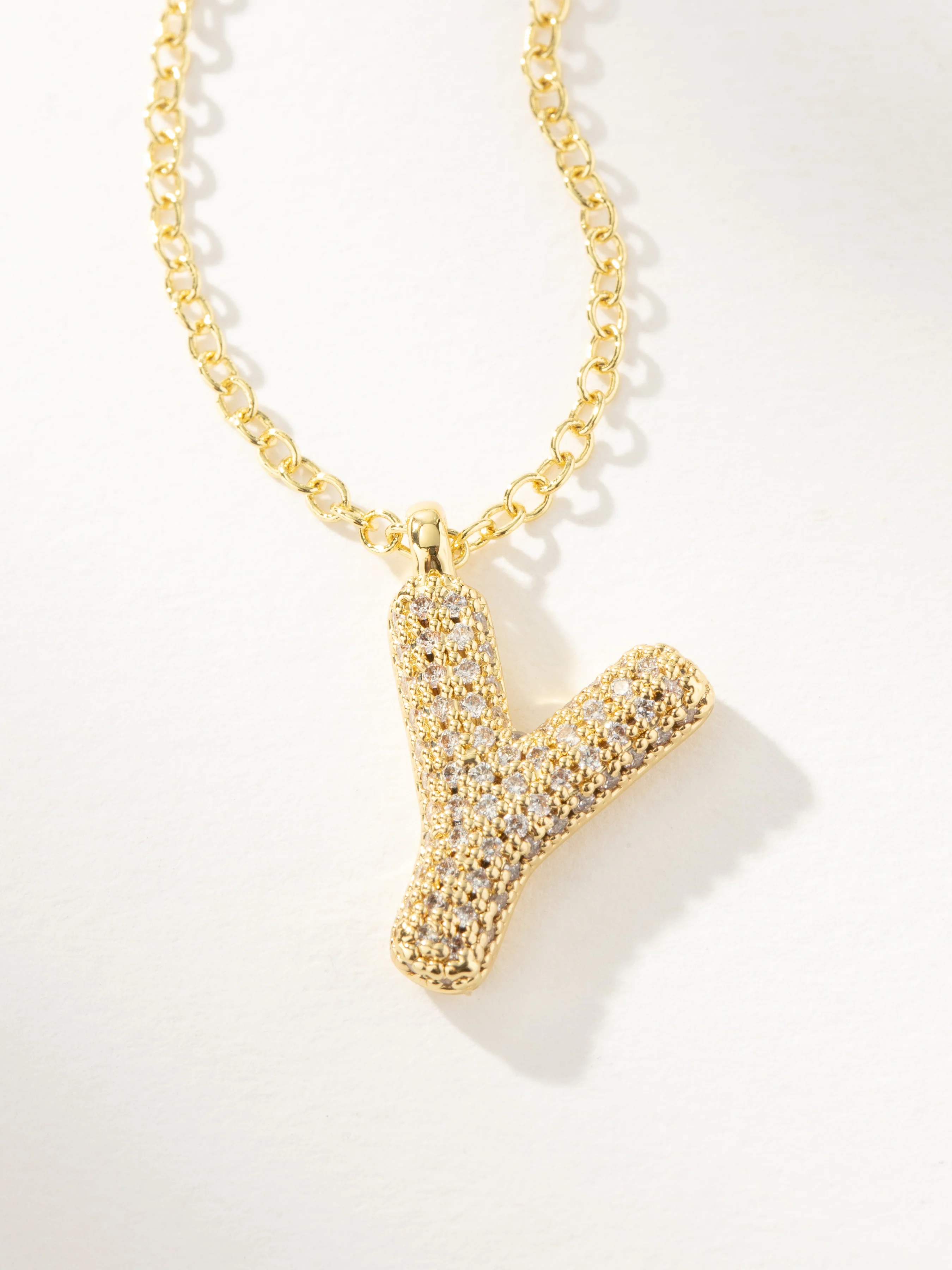 Pavé Bubble Letter Necklace 2.0 - Image 26