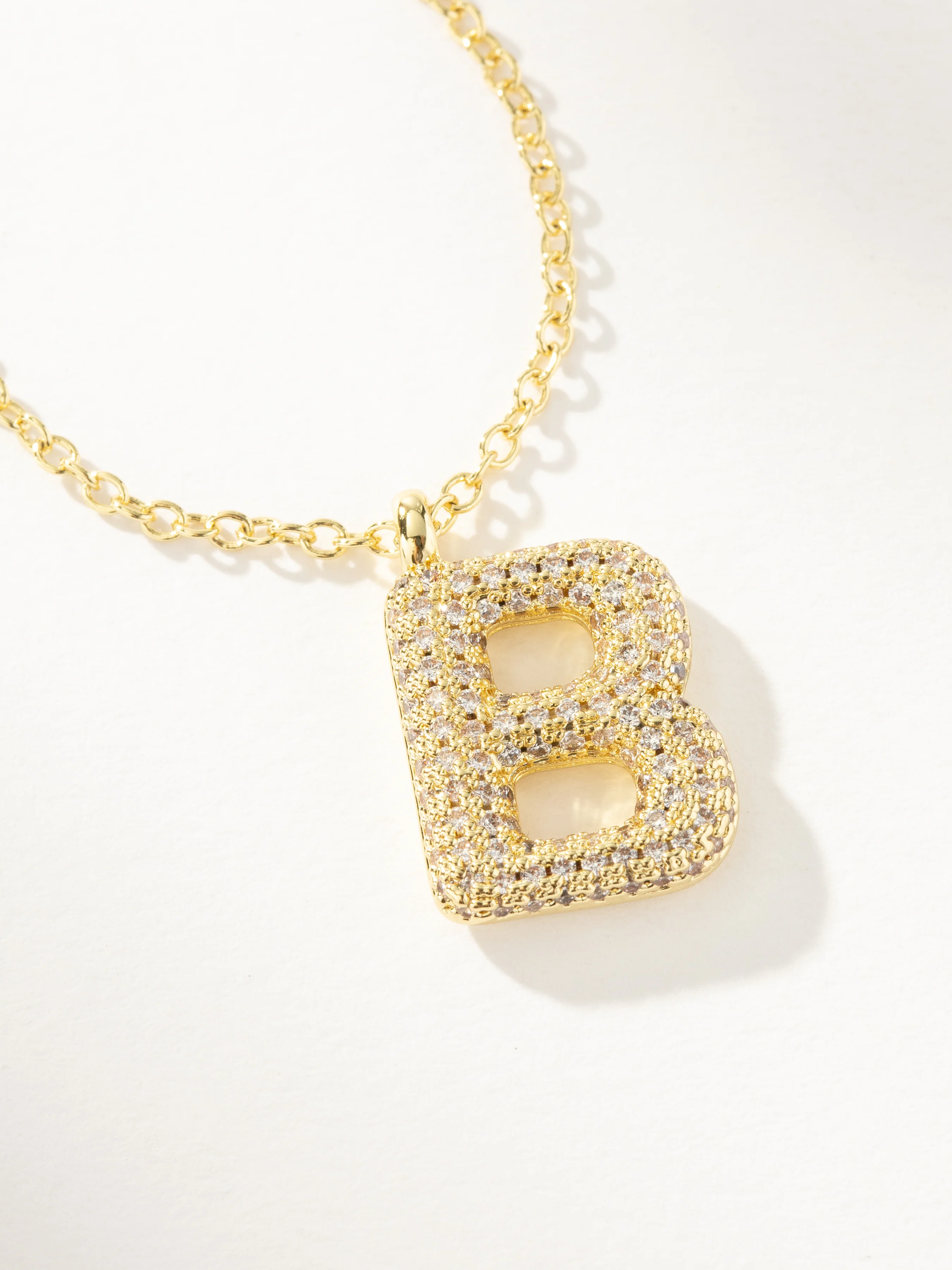 Pavé Bubble Letter Necklace 2.0 - Image 3