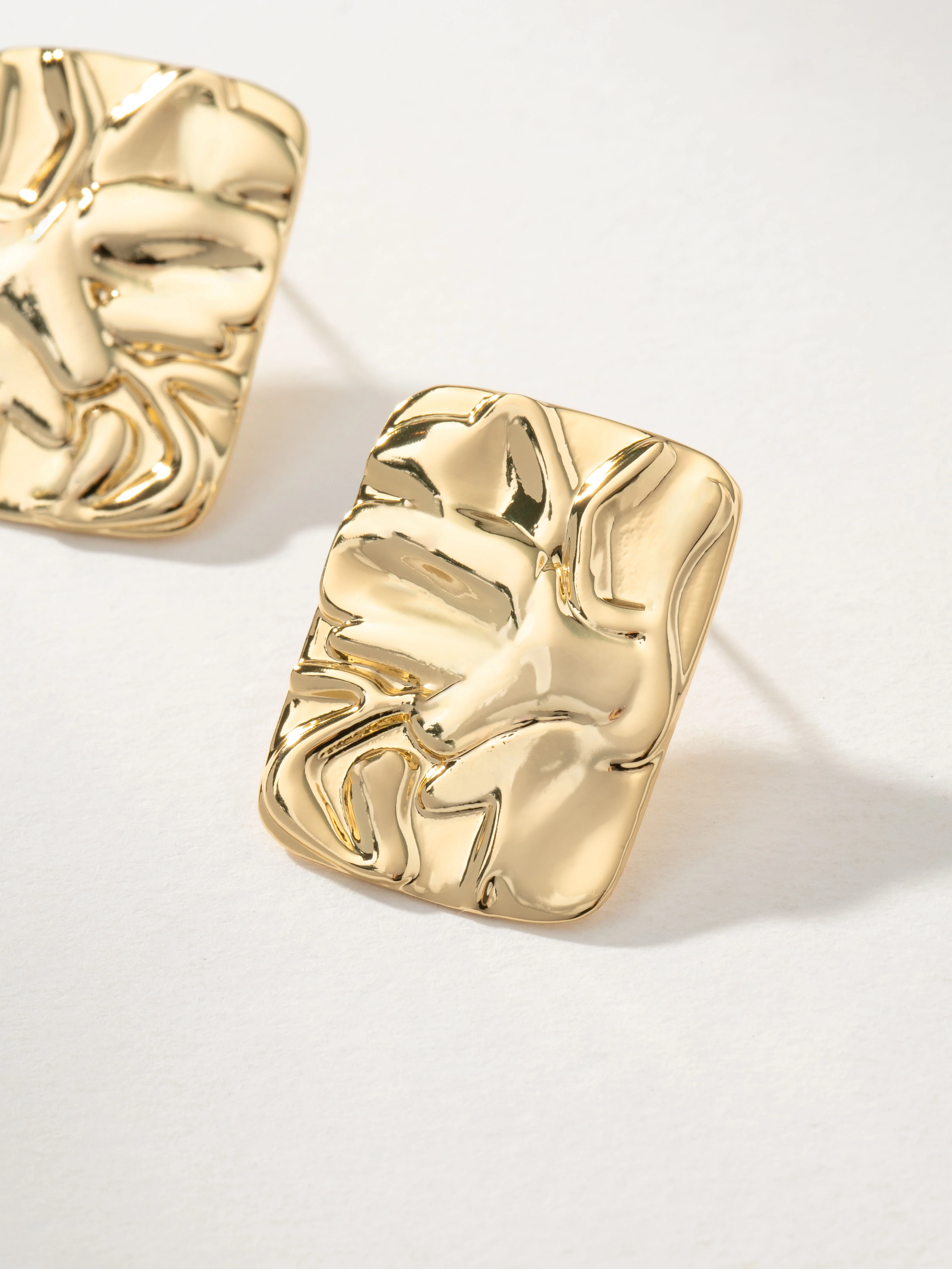 Crushed Statement Stud Earrings - Image 4
